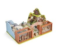 Escenario Grande El Zoo de Madera, Colección Vida Salvaje Juguete Niños 3+ | Dos recintos con vallas extraíbles | 54 x 37 x 23 cm | figuras vendidas por separado | regalo para toda la familia hoy