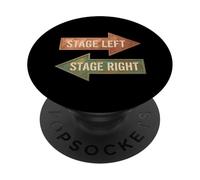 Escenario Izquierda Escenario Derecho Teatro Drama Teatro Stagehand Crew AC PopSockets PopGrip Adhesivo