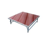 Escenario plegable portátil de 30 cm de altura, plataforma de aluminio resistente, patas ajustables for batería y elevador de cámara.(128x100cm/50.4x39.4in)