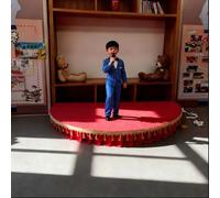 Escenario PortáTil Redondo para Discursos Infantiles Plataforma Escenario PequeñA Disponible En Longitudes 100 A 150 Cm Adecuado para Actuaciones En Jardines Infancia 120x60cm