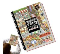 Escenas adhesivas | Efecto visual 3D para el arte creativo manual | Libro en miniatura de escenas con pegatinas | Para el hogar, la clase, el restaurante, los viajes, el avión y el viaje por carretera