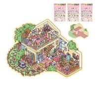 Escenas de dibujos animados - Pegatinas de escena en miniatura para niños | Lindas escenas de calcomanías - Pegatinas multifuncionales para la casa - Mejora la actividad de aprendizaje de habilidades