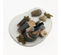 Escenas realistas de campo a escala 1:12 para casas de muñecas, accesorios de decoración de madera, adornos de jardín en miniatura, regalos, escena de corte de madera artificial