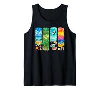 Escenas Tropicales de Verano Playa pantano cocodrilo Camiseta sin Mangas