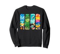 Escenas Tropicales de Verano Playa pantano cocodrilo Sudadera