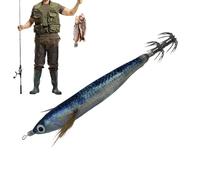 Esche Artificiali per Calamari In Acqua Salata - Esca Luminosa per La E Cattura Da 11.9 Centimetri, Esca per Calamari con Perline Sonore, per Seppie Spigole Trote E Pesci Gatto A Trascino