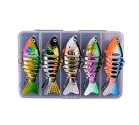 Esche Artificiali per La Al Persico, Esche Da Ultra Realistiche | Robotiche Morbido Realistiche 10 cm 5 Pezzi per Pesce Gatto Trota Acqua e Laghi