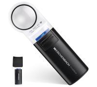 Eschenbach HandyuxLED - Lupa de Mano con iluminación LED (10 aumentos, diámetro de la Lente: 35 mm)