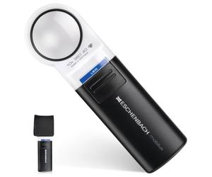 Eschenbach HandyuxLED - Lupa de Mano con iluminación LED (10 aumentos, diámetro de la Lente: 35 mm)