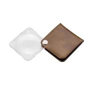 Eschenbach Lupa desenfundable Classic 50mm marrón-Bronce | Funda de piel auténtica fabricada en Alemania