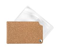 Eschenbach VisoPOCKET - Lupa de Bolsillo con ampliación de 2,5 x en Formato de Tarjeta de crédito con Funda de Piel (marrón)
