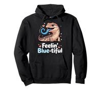Escinco Lengua Azul Kawaii Divertido Lagarto Reptil Sudadera con Capucha