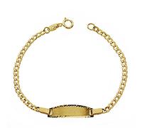 Esclava oro 18k barbada 14cm. bebé [AA7432]