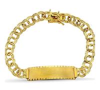 Esclava oro 18k hombre 21cm. húngara 7mm. detalles bordes lengueta