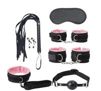 esclavitud sexual Bed Bondage Set Kits BDSM Juguetes sexuales Para Juegos para adultos Esposas de cuero Látigo Productos sexuales