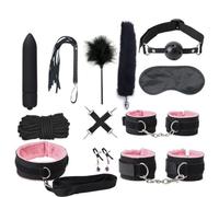 esclavitud sexual Bed Bondage Set Kits BDSM Juguetes sexuales Para Juegos para adultos Esposas de cuero Látigo Productos sexuales
