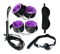 esclavitud sexual Juguetes sexuales de cuero de felpa, conjunto de Bondage Sexy, látigo de mordaza, tapón anal, Juguetes sexuales, pinzas para pezones, juguetes sexuales eróticos