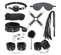 esclavitud sexual Juguetes sexuales de cuero de felpa, conjunto de Bondage Sexy, látigo de mordaza, tapón anal, Juguetes sexuales, pinzas para pezones, juguetes sexuales eróticos
