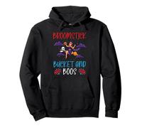 Escoba, Cubo y abucheo, Conserje de Escuela, Halloween Sudadera con Capucha