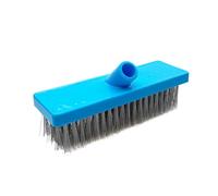 Escoba de alambre resistente para patio, raspador de techo con cepillo de poste extensible, escoba al aire libre, herramienta de eliminación de musgo para limpiar musgo, malas hierbas, jardín, patio