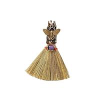 Escoba de columna de una sola punta de cristal de amatista natural: artesanía única for decoración de escritorio del hogar(Clear quartz)