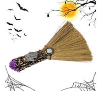 Escoba de de Altar - Escoba Reiki Hecha a Mano, Barra de energía de Gema, Herramienta de Altar | para rituales, práctica Espiritual, meditación, Magia purificadora, círculo mágico, heili