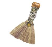 Escoba de de Halloween - Bastón de Escoba, Herramienta de purificación de energía Natural Hecha a Mano, artefacto Decorativo de inspiración Oculta | Símbolo del Festival de Estilo brujería
