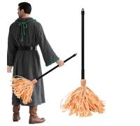 Escoba de Halloween que se mueve, escoba de brujas | Adorno iluminado de terror que funciona con pilas para porche, casa embrujada, jardín, hogar, estacionamiento, fiesta de cosplay