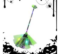 Escoba de LED: Accesorio Iluminado para Disfraz de Halloween, Estilo mágica Que Cambia de Color, Mango de Barra Luminosa, Accesorio de decoración para Fiestas, niños y Adult