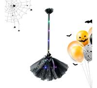 Escoba de LED - Accesorio para disfraz luminoso de Halloween, accesorio de cosplay portátil de PVC para niñas, adolescentes y adultos, mango de escoba iluminado realista para , escenarios