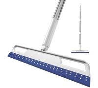 Escoba mágica multifunción, barredora de escobas Ajustable 3 en 1 para Interiores, Escoba de Vidrio Desmontable, Escoba Lavable para Limpiar Azulejos, Ventanas, removedor de Pelo de Mascotas (Azul)