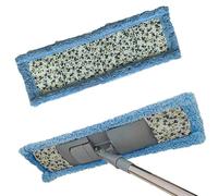 Escoba para suelos duros, mango telescópico con paño de repuesto, herramienta de limpieza para suelos de madera, para baldosas de madera, techo de pared, ventana, esquina de casa, apartamento, cocina