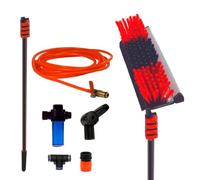 Escoba telescópica para Limpieza Starlyf Hydrocleaner, 4.6 MTS, Alimentada por Agua, Dosificador de jabón, Paneles solares, Lavado de Camiones, Ventanas, Cartelería de Tiendas, negra.