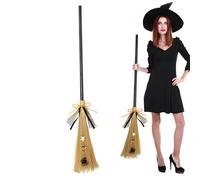 Escoba voladora de Brujas - Accesorio de Disfraz de Mago, de Fiesta Reutilizable, Escoba de Vestido de Halloween, Pieza de decoración Ligera | Accesorio mágico de Mascarada, Ideal para Cosplay, c