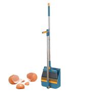 Escoba Y Set De Polvo - Conjunto De Escobas De Servicio Pesado | Combo Combo De Limpieza Dutty De Dientes | Brom Extra De Mango Largo para Pisos - Cocina, Vestíbulo Y Uso del Hogar - Labio D