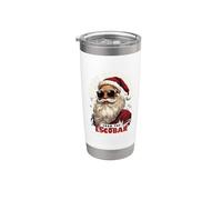 Escobar - Disfraz de Navidad familiar de Papá Noel a juego Vaso térmico de acero inoxidable de doble pared