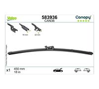 Escobilla 450MM Flachbalkenwischblatt Con Alerón VALEO para entre Otros VW Golf