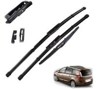 Escobilla Coche para Renault Grand Scenic 3 2009 2010 2011 2012 2013 2014 2015 2016, Limpia Parabrisas Limpia Parabrisas Ventana Hojas de Repuesto Limpiaparabrisas