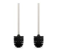 Relaxdays Pack 2 Escobillas de Baño de Recambio, Cabezal Intercambiable, Sin Portaescobillas, PP-Acero, 1 Ud., Negro