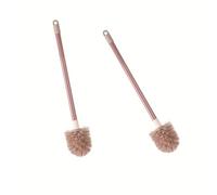 escobilla de baño Cepillo de Inodoro cerdas duras Montaje en Pared con Mango Largo for Limpieza doméstico (Juego 2 Piezas) Mango Largo