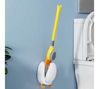 Escobilla de baño de silicona, con soporte, escobilla de inodoro colgante sin taladrar, adecuado para baño o inodoro de invitados