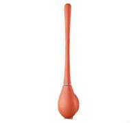 Escobilla de baño de silicona para colgar en la pared con perfil de aspecto limpio y geometría funcional para un rendimiento consistente (naranja)