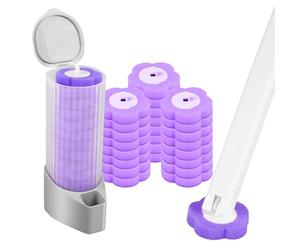 Escobilla de baño desechable, Accesorios de Limpieza, de Inodoro, Juego de Limpieza con recambios reemplazables, Varillas aromáticas para Limpiar el Inodoro en el baño