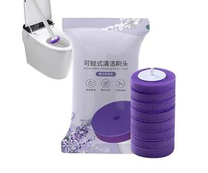 Escobilla de baño para pared, 7,36 x 3,43 x 17,4 pulgadas, cepillo abrasivo perfumado con mango ergonómico para taza de inodoro, cepillo de baño con cabezal de cepillo soluble en agua para difícil