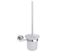 Escobilla de baño tesa Luup, metal brillante cromado, autoadhesiva, tecnología adhesiva de montaje, 385 x 160 x 120 mm