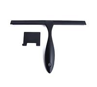 Escobilla de ducha de acero inoxidable negro mate para baño, coche, ventana