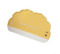 Escobilla de goma, 16 x 8,5 x 1,5 cm, cepillo de limpieza para vidrio y azulejos, eliminación eficiente de manchas de agua, diseño colgante que ahorra espacio para baño, ducha, cocina, coche (amarillo