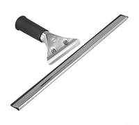 Escobilla de goma cómoda con mango de acero inoxidable para una limpieza eficaz de vidrio de ducha y azulejos (35 cm)