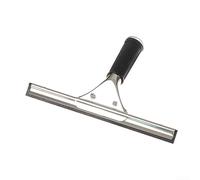 Escobilla de goma de mango cómodo diseño de acero inoxidable para limpieza eficaz de vidrio de ducha y azulejos (25 cm)