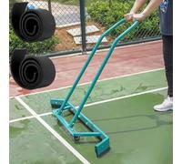 Escobilla de goma para suelos, limpiaparabrisas deportivo de aleación de aluminio con ruedas, con 2 hojas adicionales de espuma EVA, para suelos de baldosas duras o de hormigón, color verde